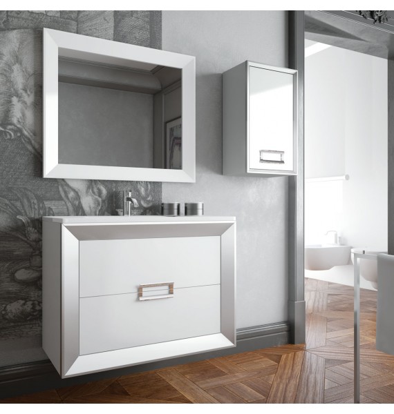 Muebles de baño: L- Gant 100 cm incluye encimera y espejo